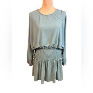 Umgee Women’s Long Sleeve Smocked Waist Dress Medium